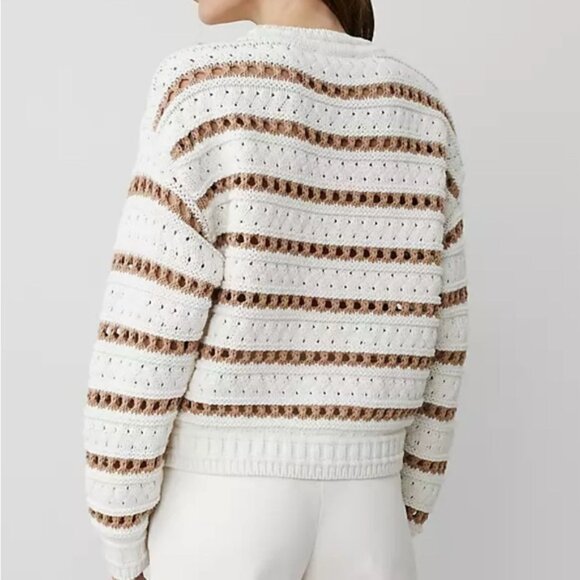 Ann Taylor Striped Stitch Sweater S - Picture 2 of 3
